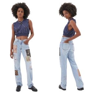 BDG Printed Patchwork Jeans